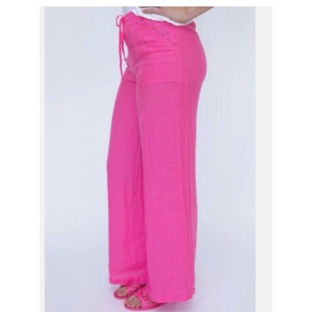 HG Pink Pull On Rayon Blend Wide Leg Barbiecore Pant Medium ( runs small)